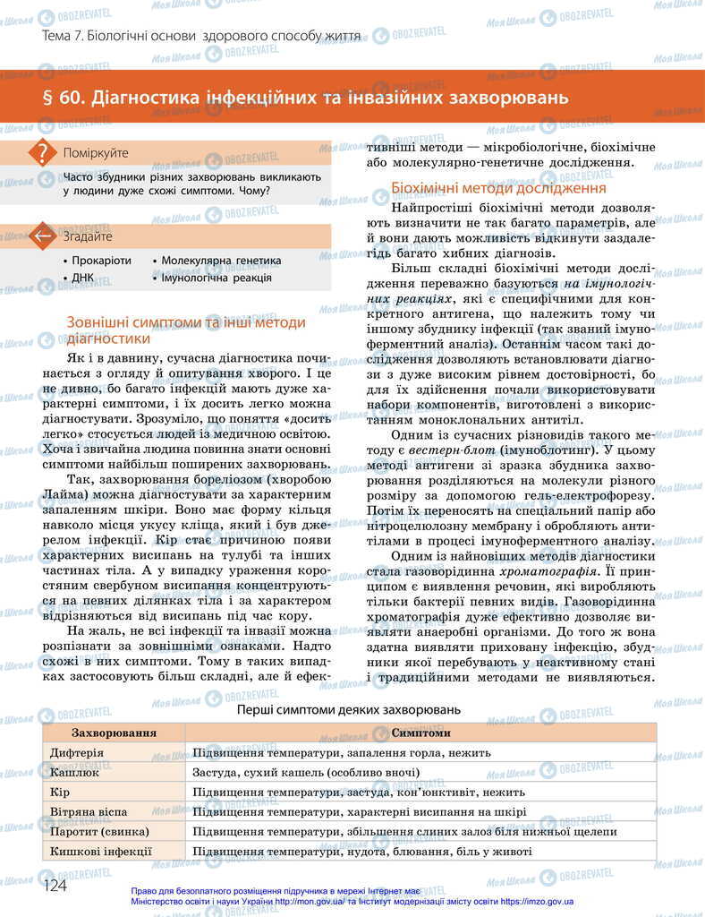 Підручники Біологія 11 клас сторінка 124