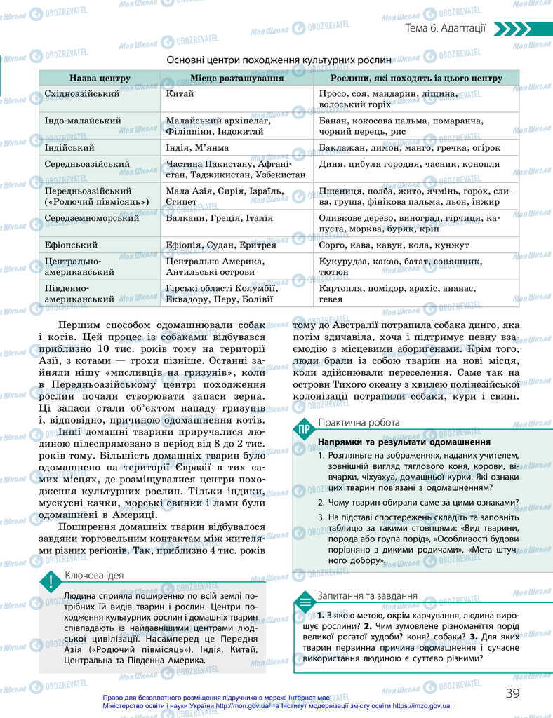 Підручники Біологія 11 клас сторінка 39