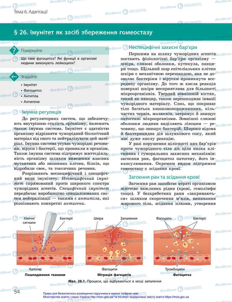 Учебники Биология 11 класс страница 54