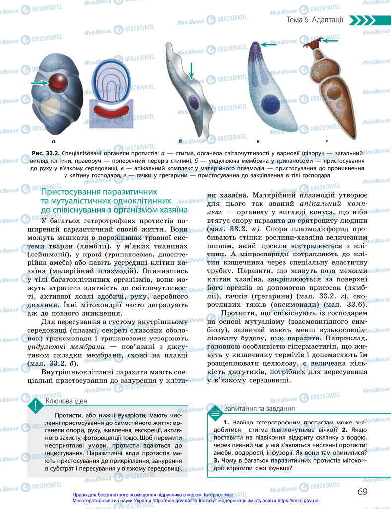 Підручники Біологія 11 клас сторінка 69