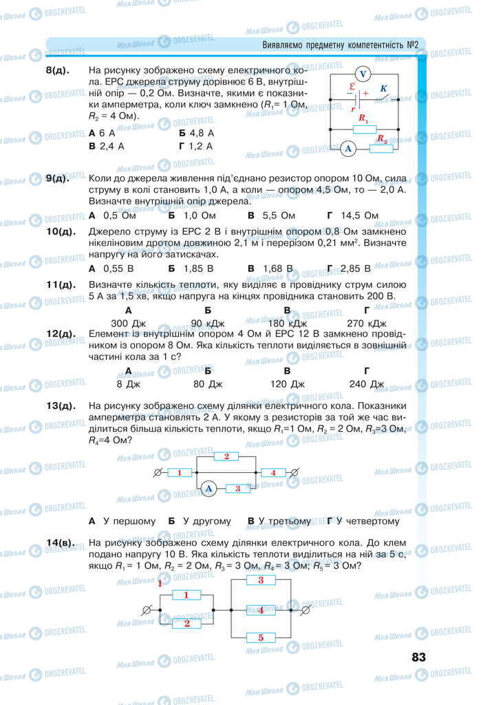Підручники Фізика 11 клас сторінка 83
