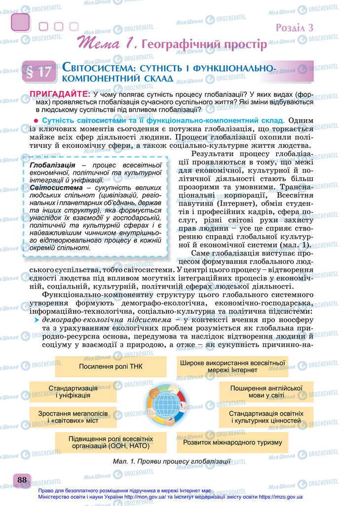 Підручники Географія 11 клас сторінка 88