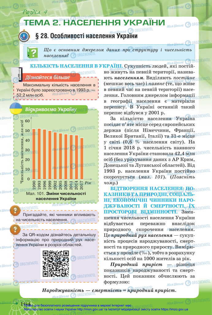 Підручники Географія 11 клас сторінка 164