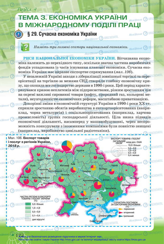 Підручники Географія 11 клас сторінка 172