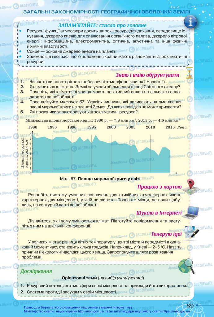 Підручники Географія 11 клас сторінка 89