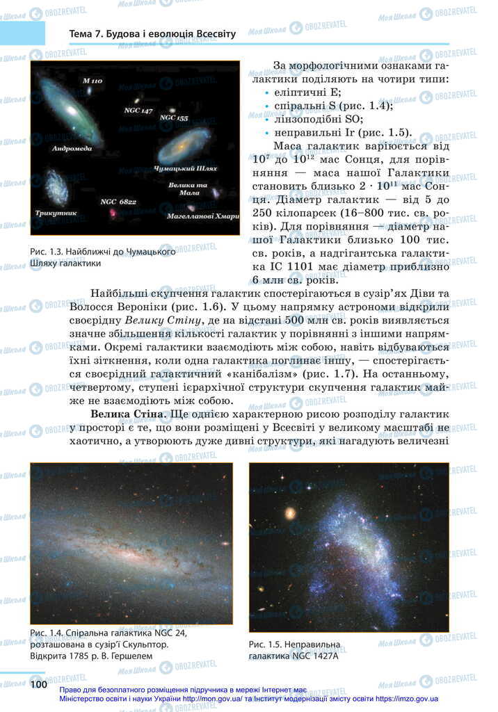 Підручники Астрономія 11 клас сторінка 100