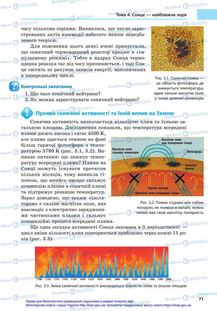 Підручники Астрономія 11 клас сторінка 71