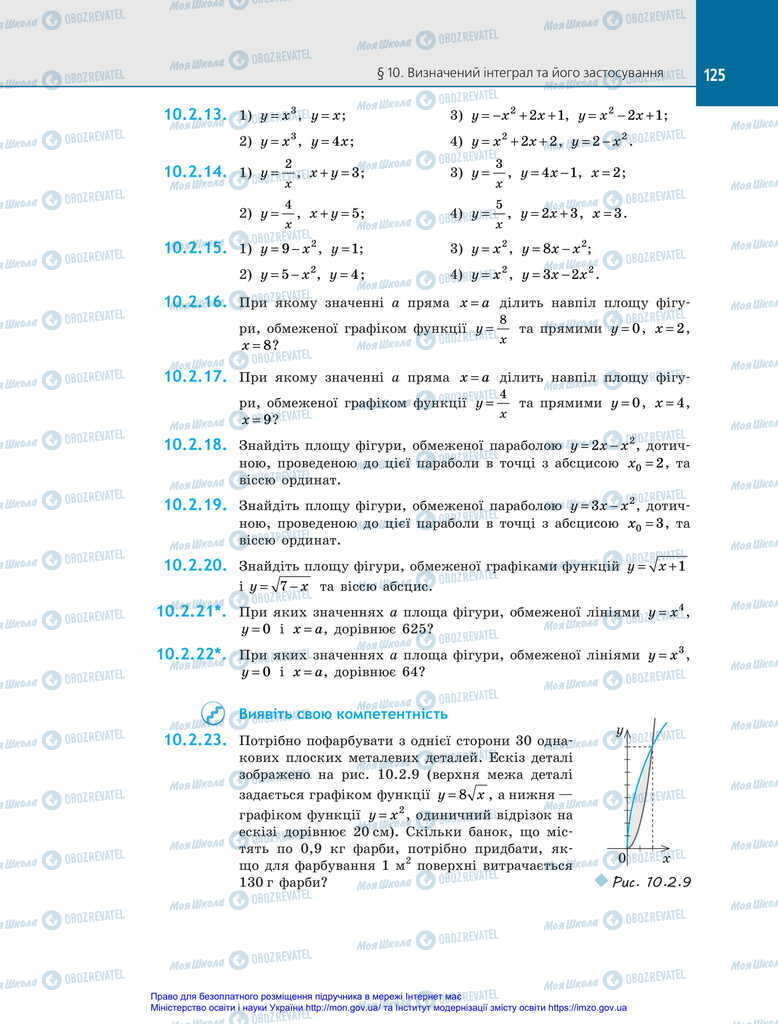 Підручники Алгебра 11 клас сторінка 125
