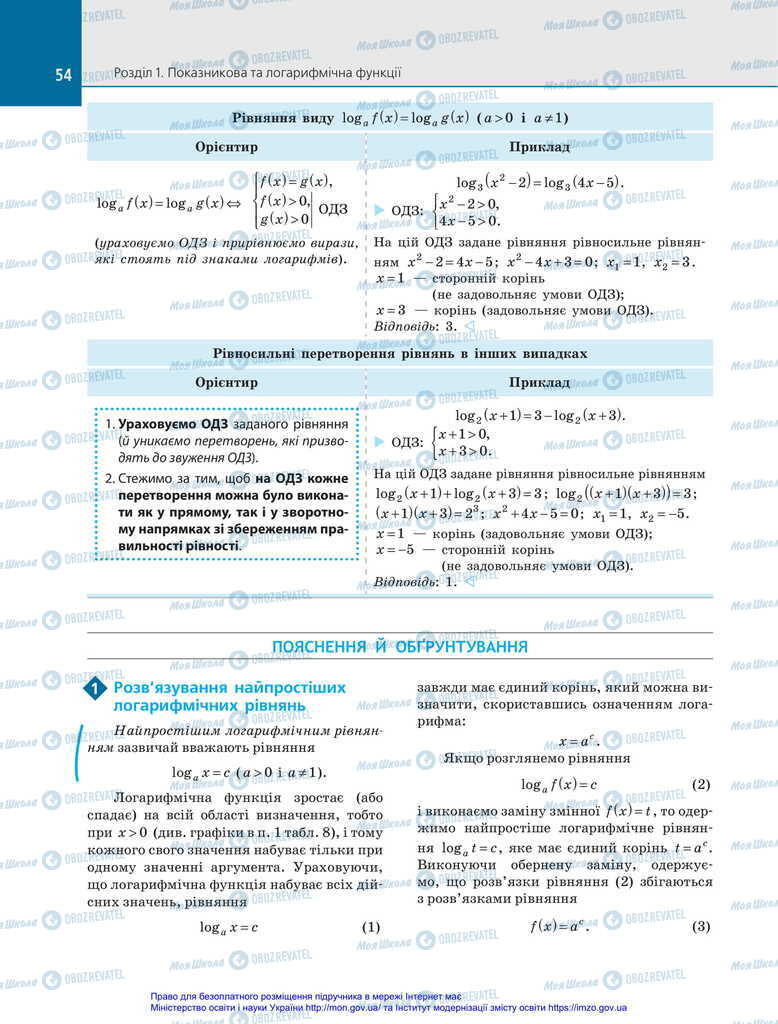 Учебники Алгебра 11 класс страница 54