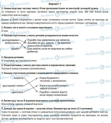 ДПА Укр мова 4 класс страница  2-9