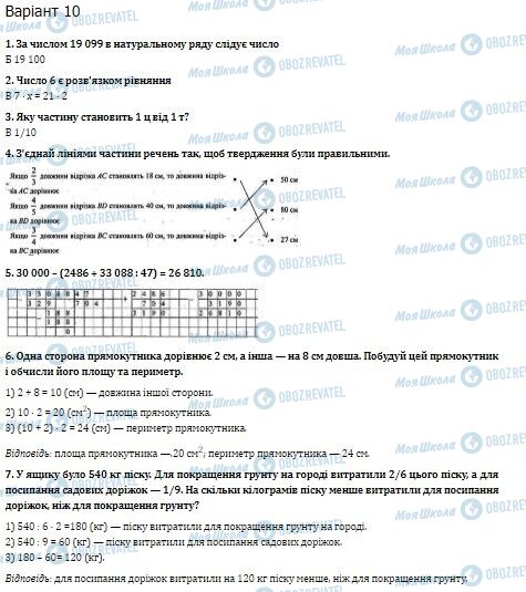 ДПА Математика 4 клас сторінка  1-7