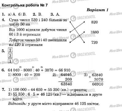 ДПА Математика 4 клас сторінка  1-7