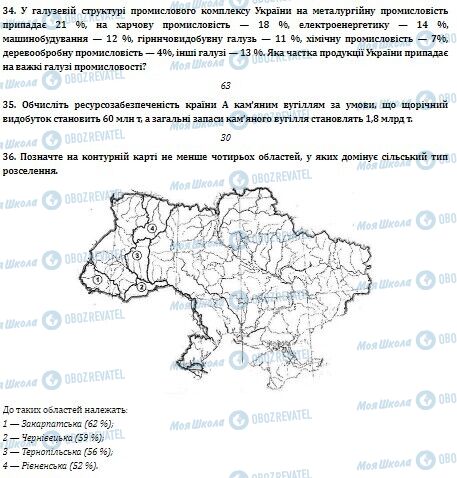 ДПА Географія 11 клас сторінка 34-36