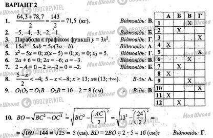 ДПА Математика 9 класс страница 1-10