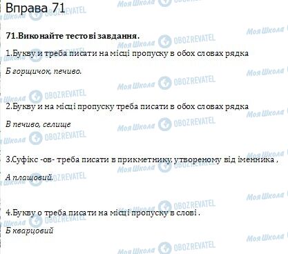 ГДЗ Українська мова 10 клас сторінка  71