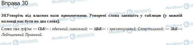 ГДЗ Українська мова 10 клас сторінка  30