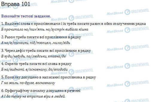 ГДЗ Українська мова 10 клас сторінка  101
