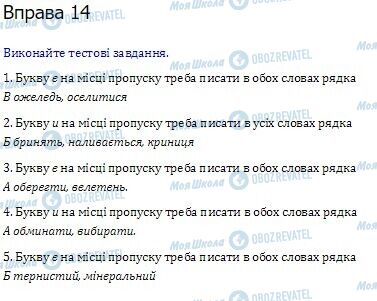 ГДЗ Укр мова 10 класс страница  14