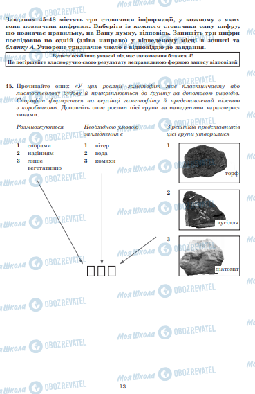 ЗНО Біологія 11 клас сторінка  13