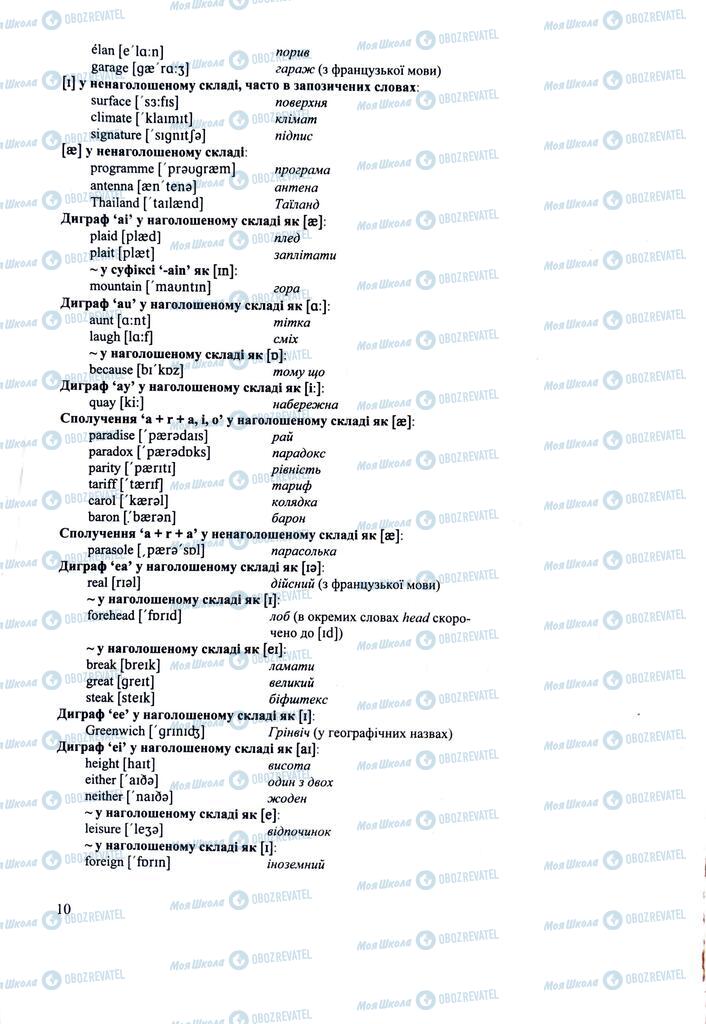 ЗНО Английский язык 11 класс страница 10