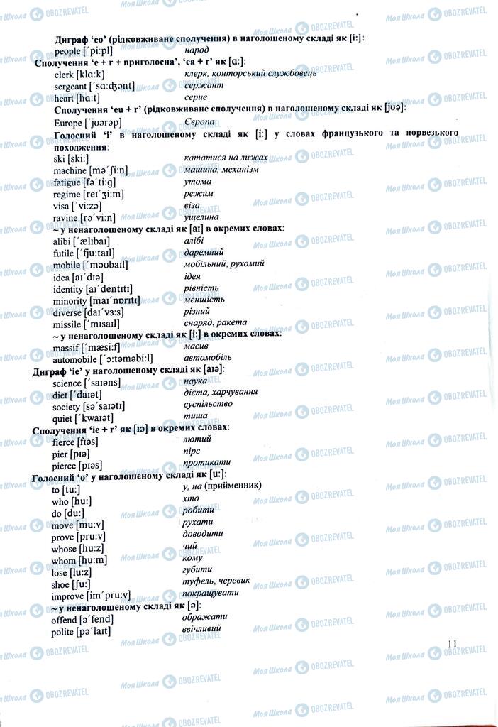 ЗНО Английский язык 11 класс страница 11