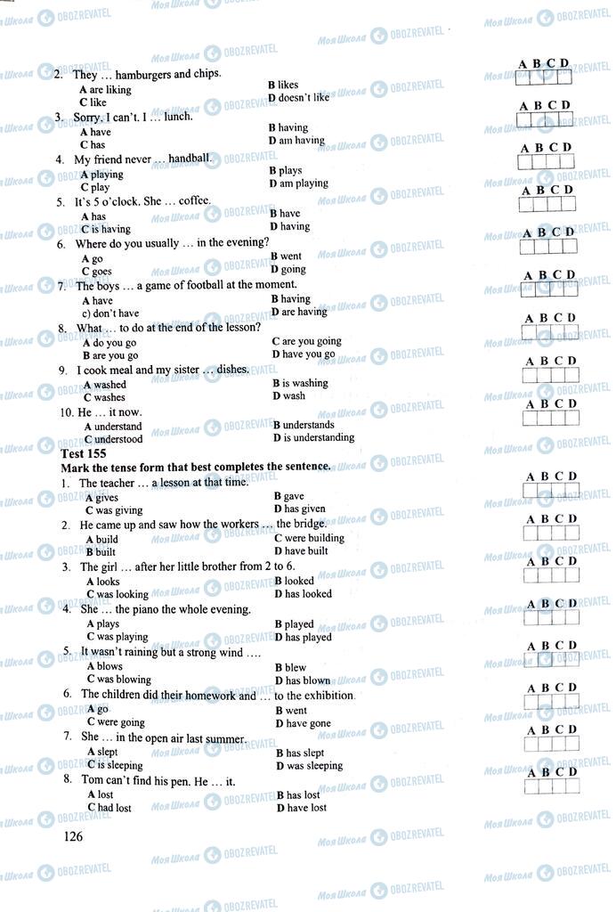 ЗНО Английский язык 11 класс страница  126