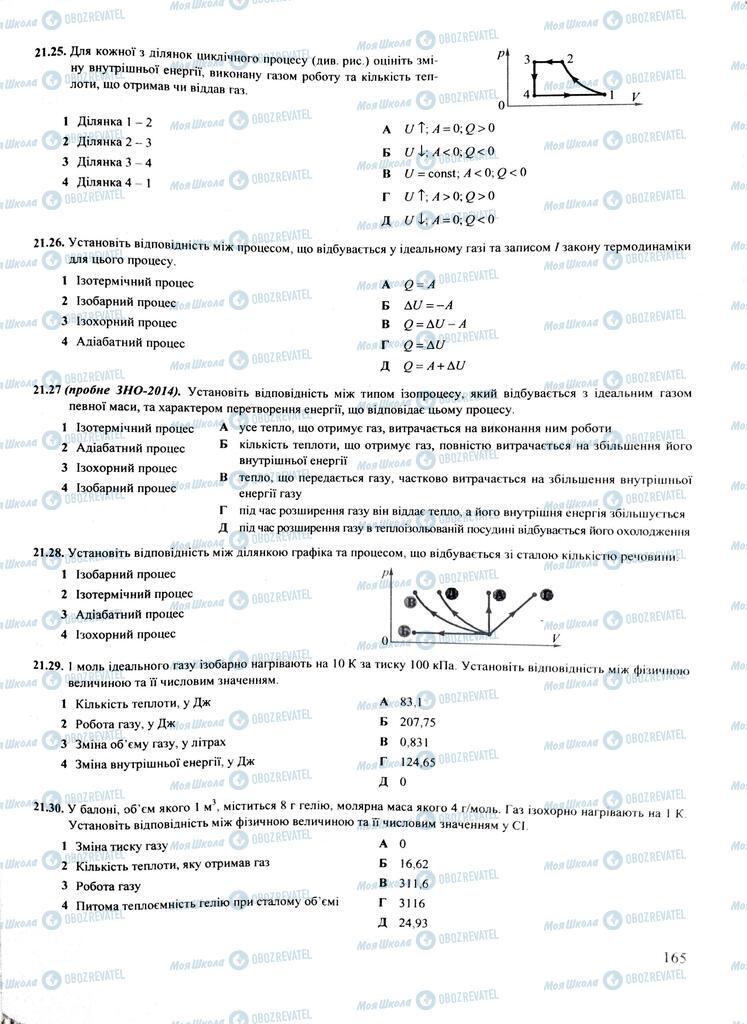 ЗНО Фізика 11 клас сторінка  165
