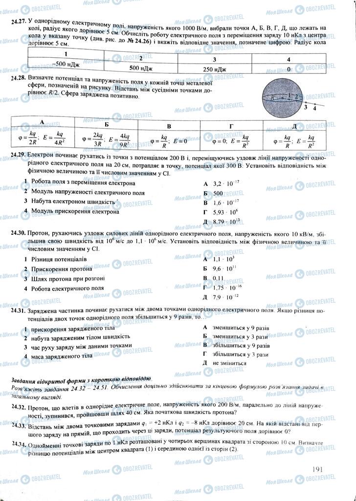 ЗНО Физика 11 класс страница  191