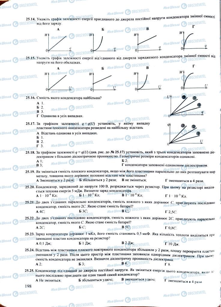 ЗНО Физика 11 класс страница  198