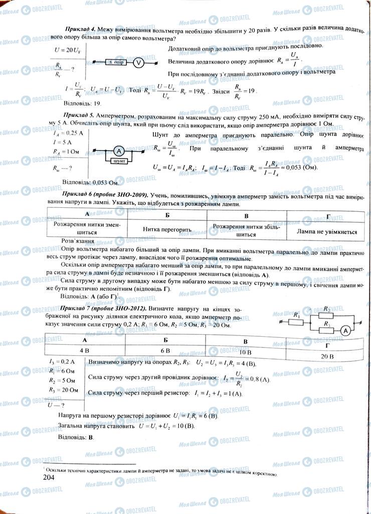 ЗНО Физика 11 класс страница  204