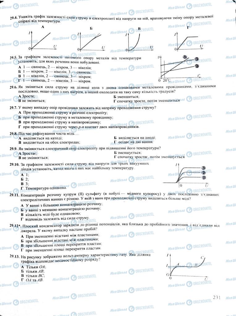 ЗНО Физика 11 класс страница  231