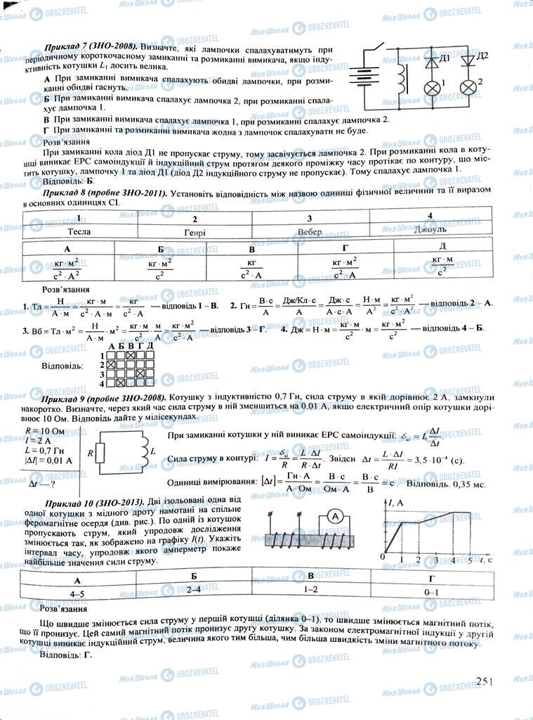 ЗНО Физика 11 класс страница  251