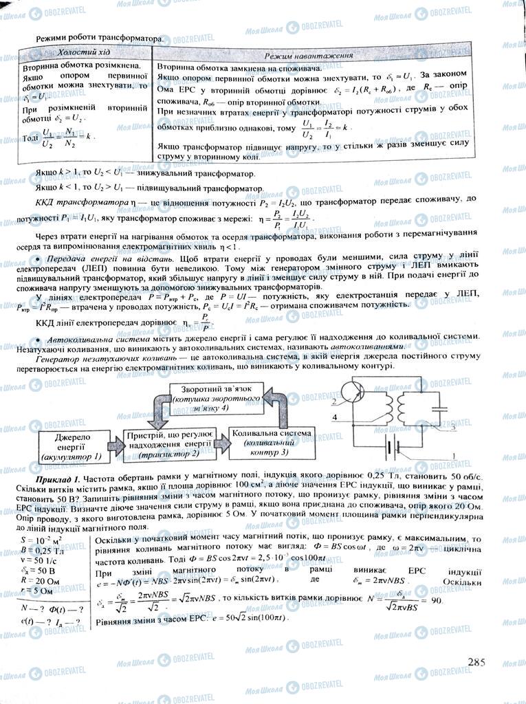 ЗНО Физика 11 класс страница  285