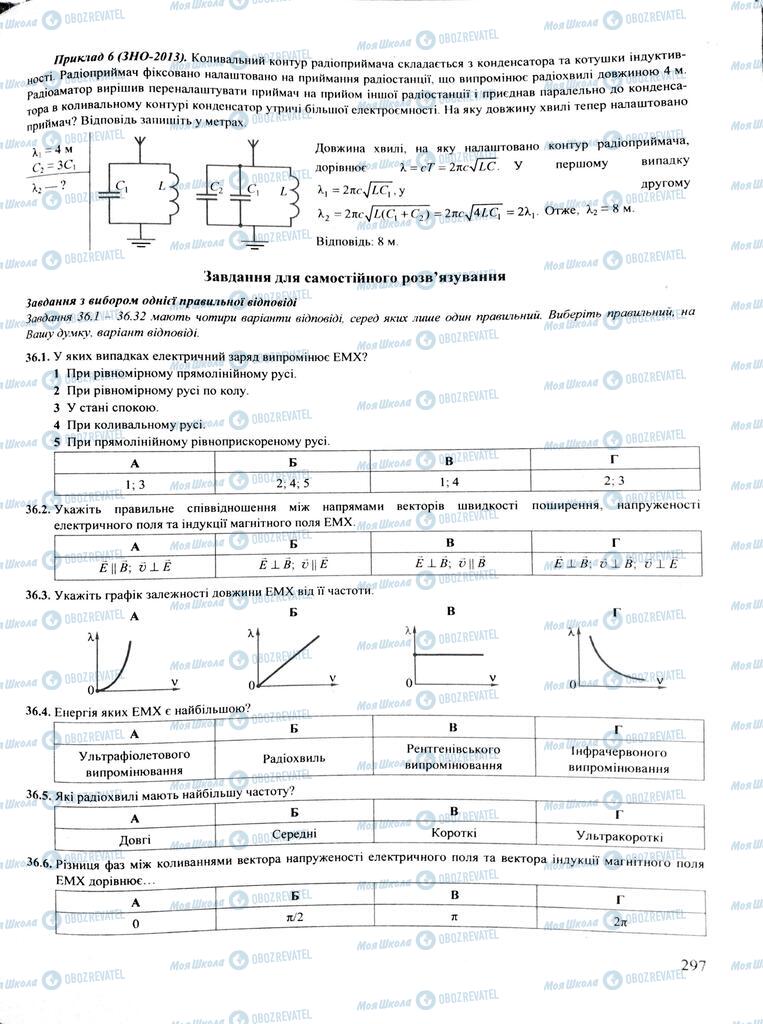 ЗНО Фізика 11 клас сторінка  297