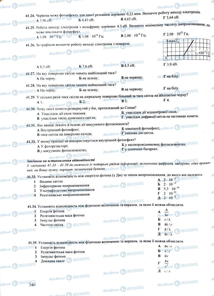 ЗНО Физика 11 класс страница  340