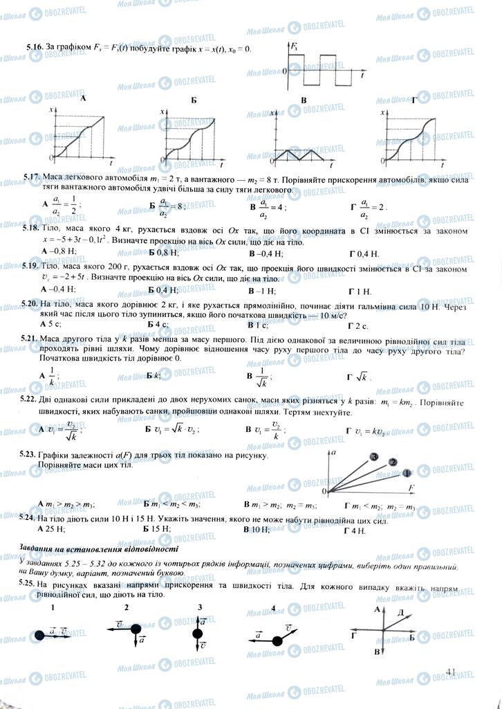 ЗНО Фізика 11 клас сторінка  41