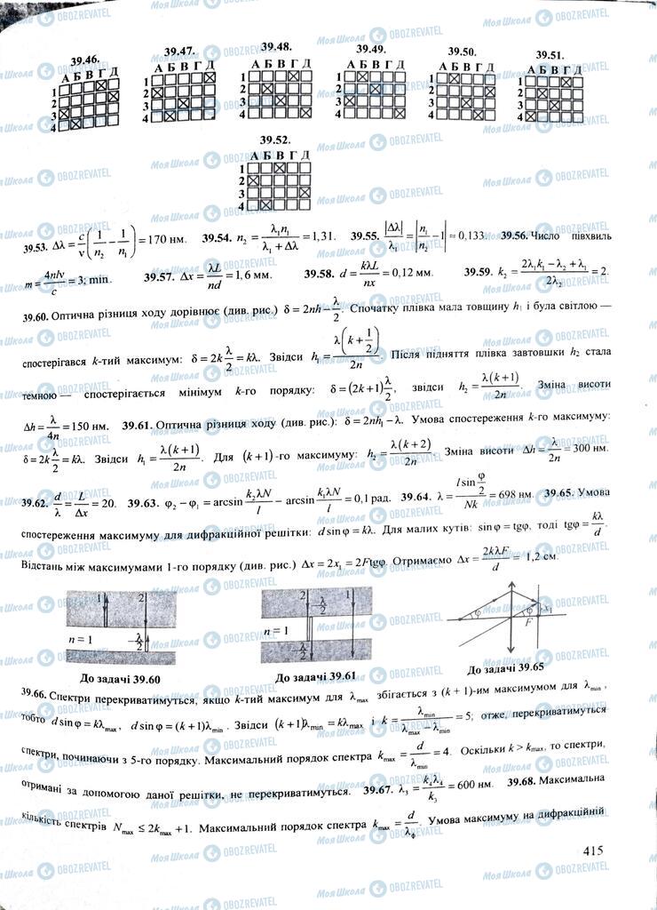 ЗНО Фізика 11 клас сторінка  415