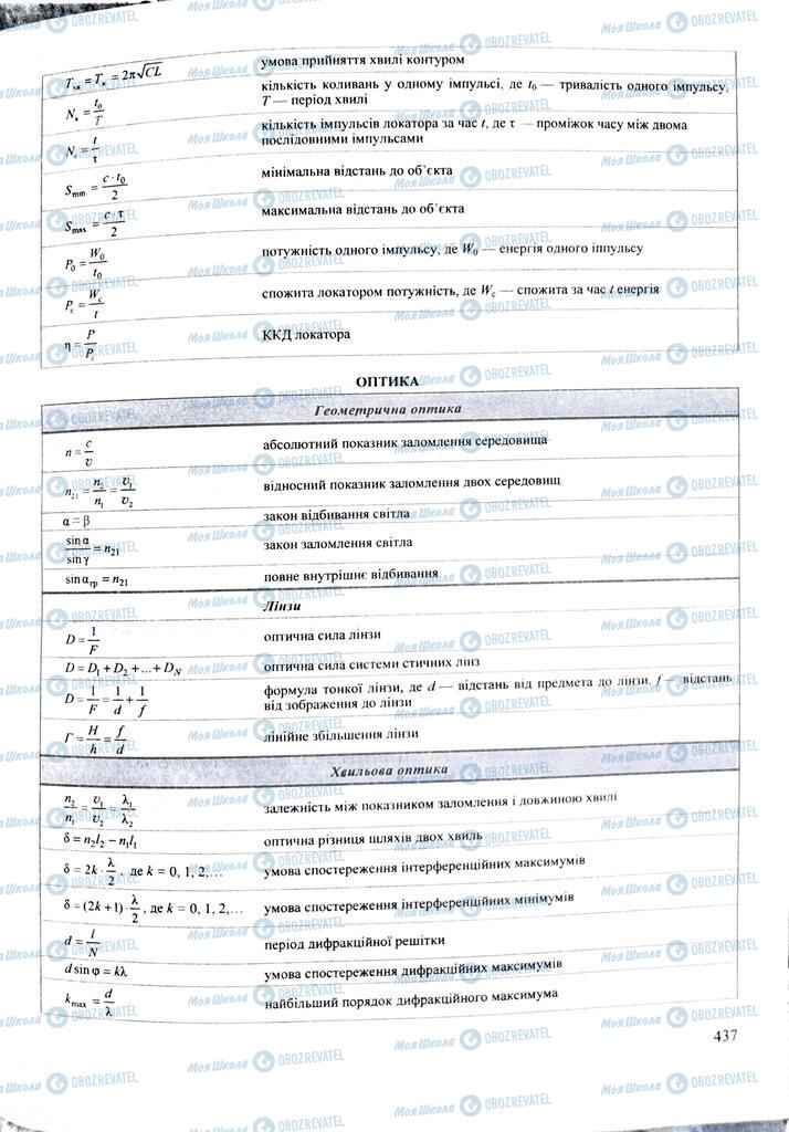 ЗНО Физика 11 класс страница  437