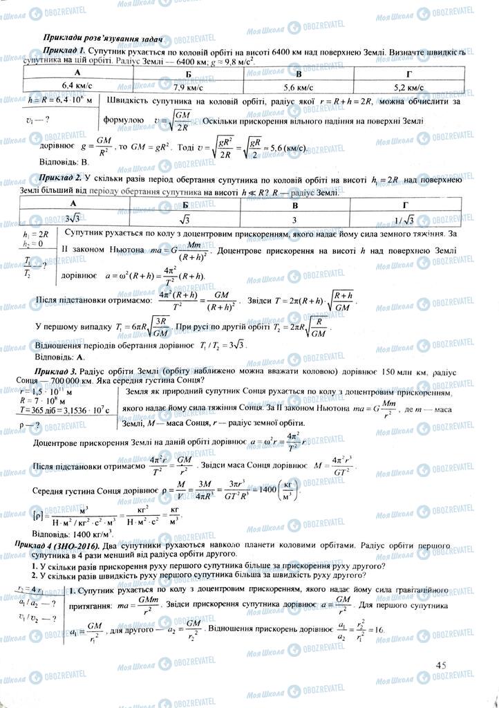 ЗНО Фізика 11 клас сторінка  45