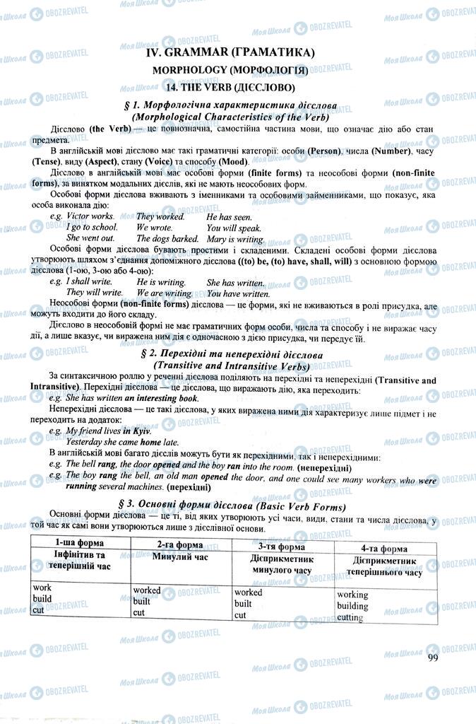 ЗНО Английский язык 11 класс страница  99