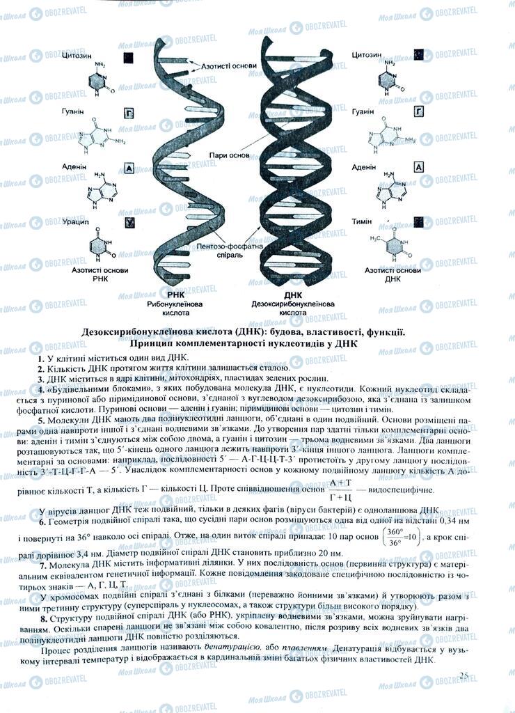 ЗНО Биология 11 класс страница  25