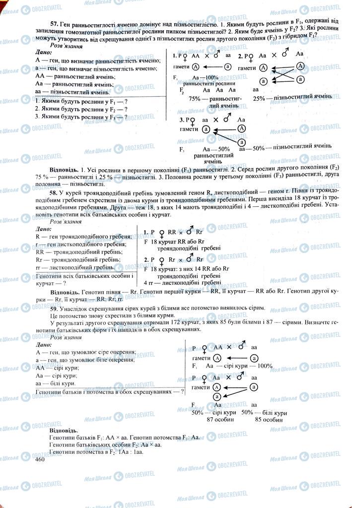 ЗНО Биология 11 класс страница  460