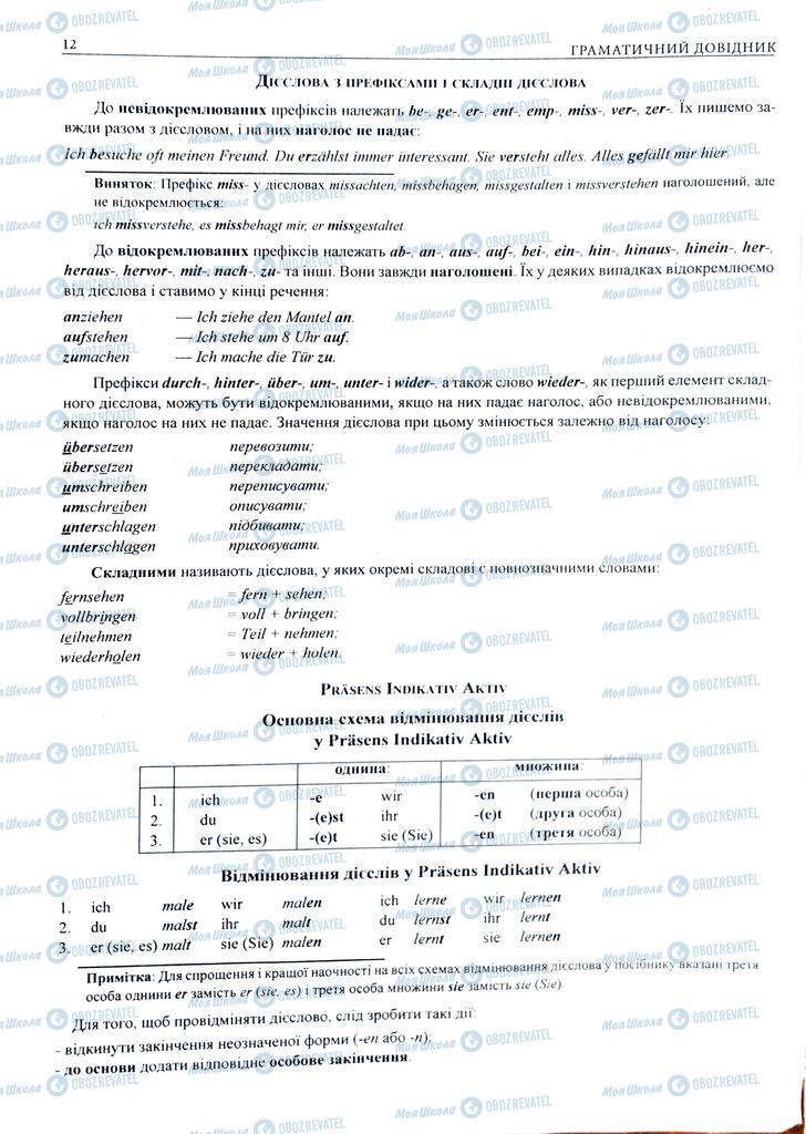 ЗНО Немецкий язык 11 класс страница  12