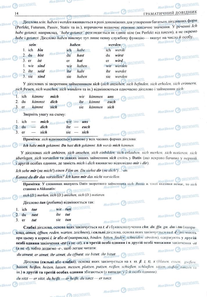 ЗНО Німецька мова 11 клас сторінка  14