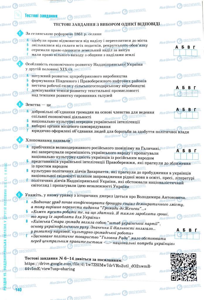 ЗНО Історія України 11 клас сторінка  140