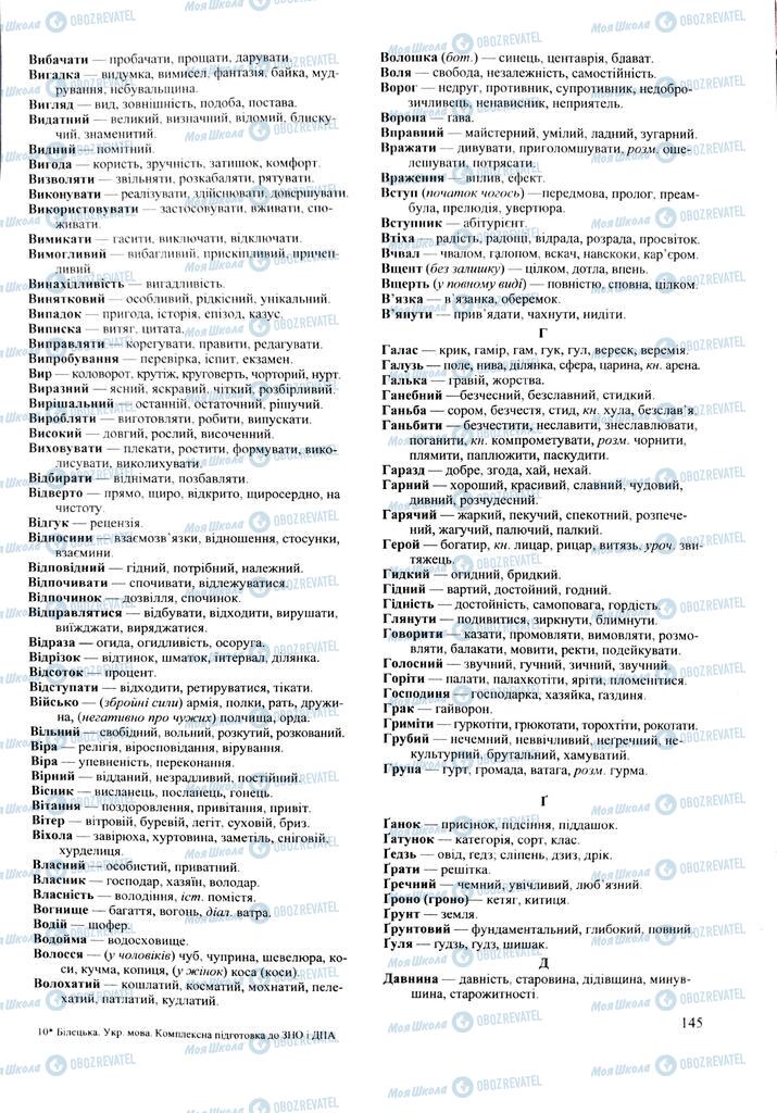 ЗНО Українська мова 11 клас сторінка 145