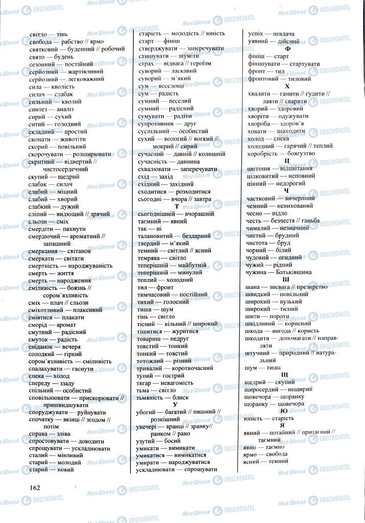 ЗНО Укр мова 11 класс страница  162