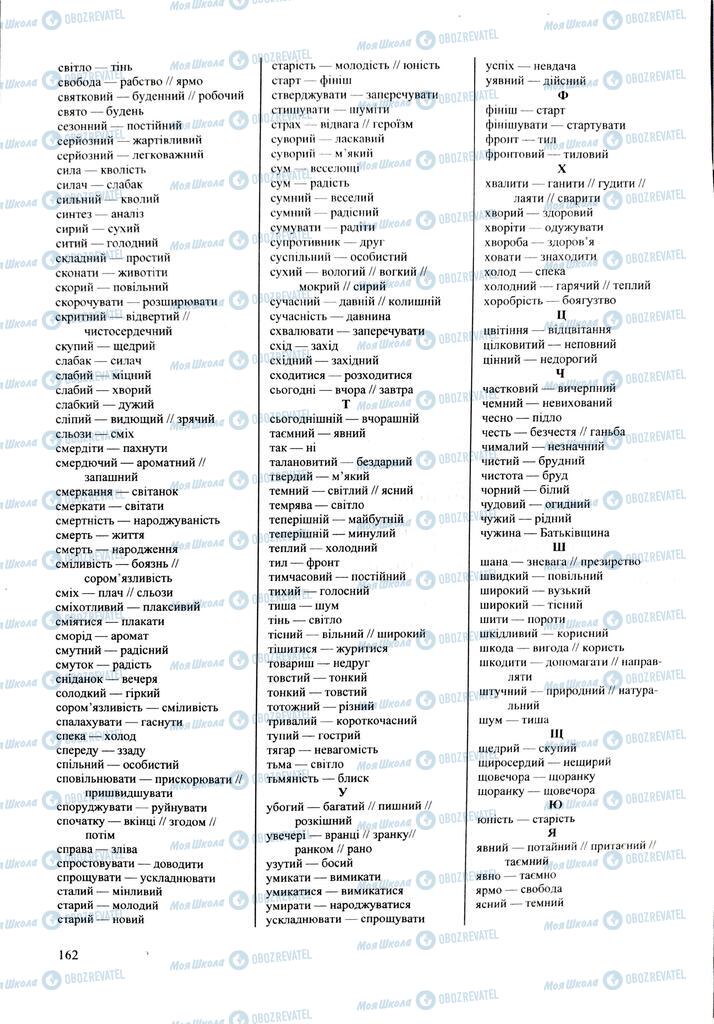 ЗНО Укр мова 11 класс страница 162