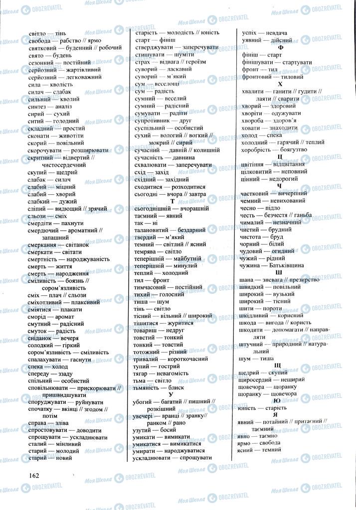 ЗНО Українська мова 11 клас сторінка  162