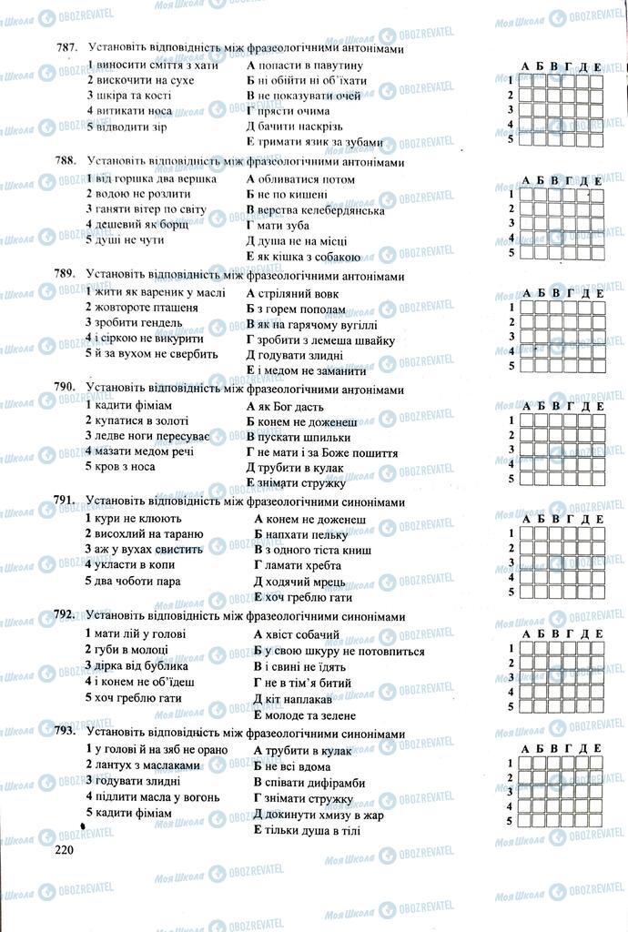 ЗНО Укр мова 11 класс страница 220